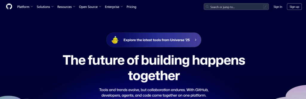 GitHub Sign up画面