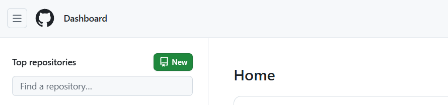 GitHub Dashboard のリポジトリー欄